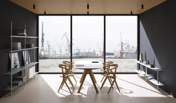 TABLE B 90 - WOOD - Rectangular aluminium and wood table by BD Barcelona Design - view 3